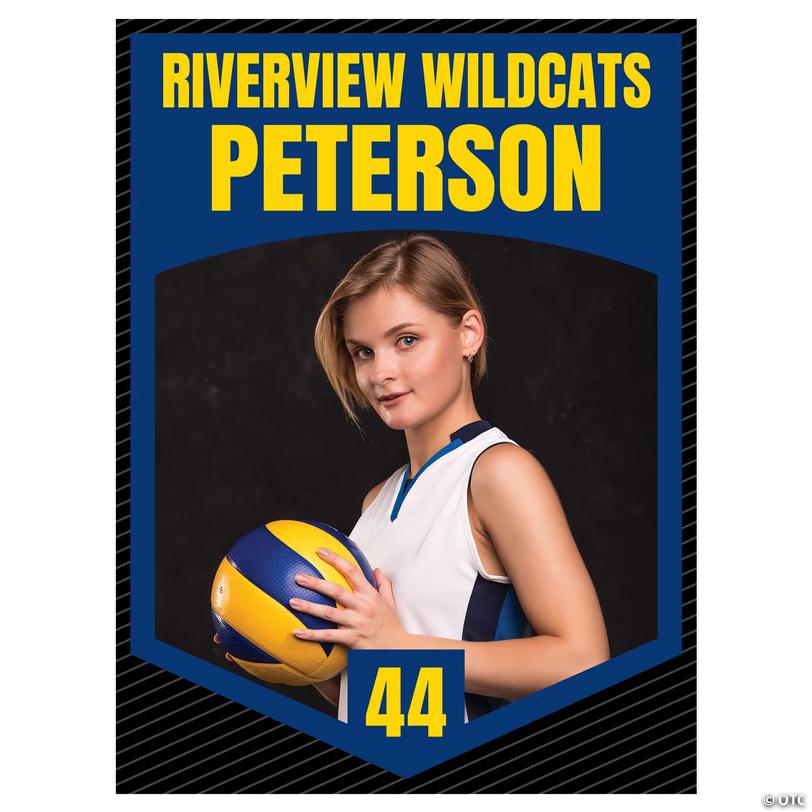 36" x 48" Personalized Team Jersey Number Photo Banner Image