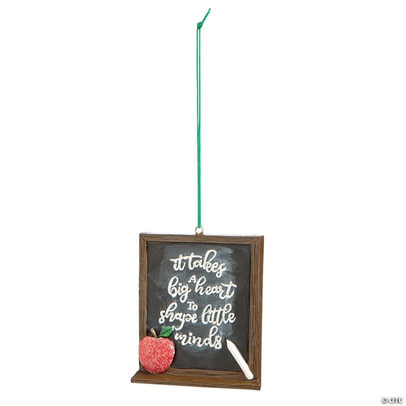 Teacher Chalkboard Resin Ornaments - 12 pc Image