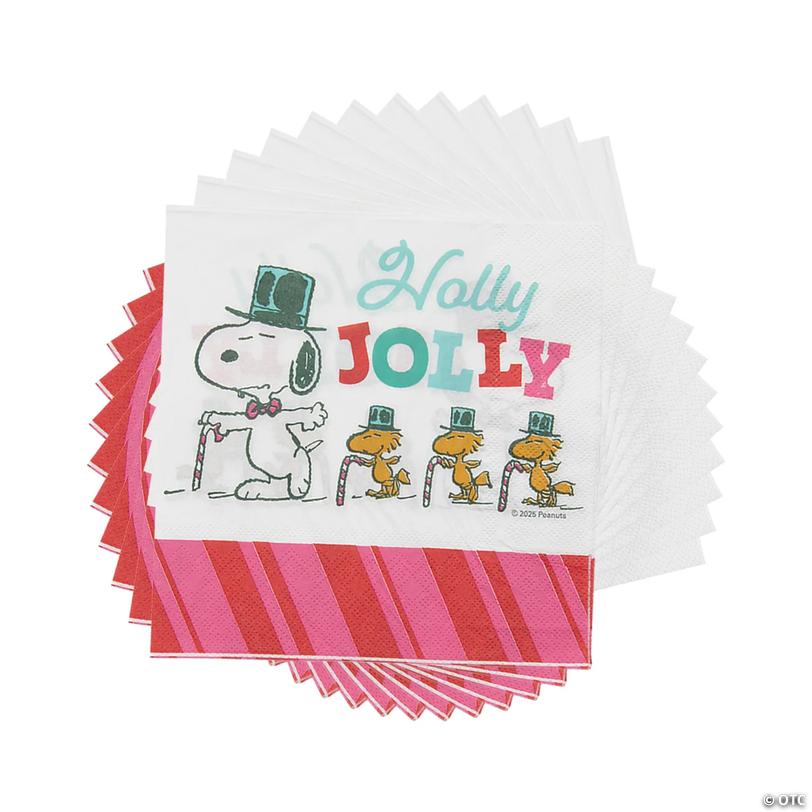 Peanuts<sup>&amp;#174;</sup> Peppermint Snoopy &amp; Woodstock Luncheon Napkins - 24 ct Image
