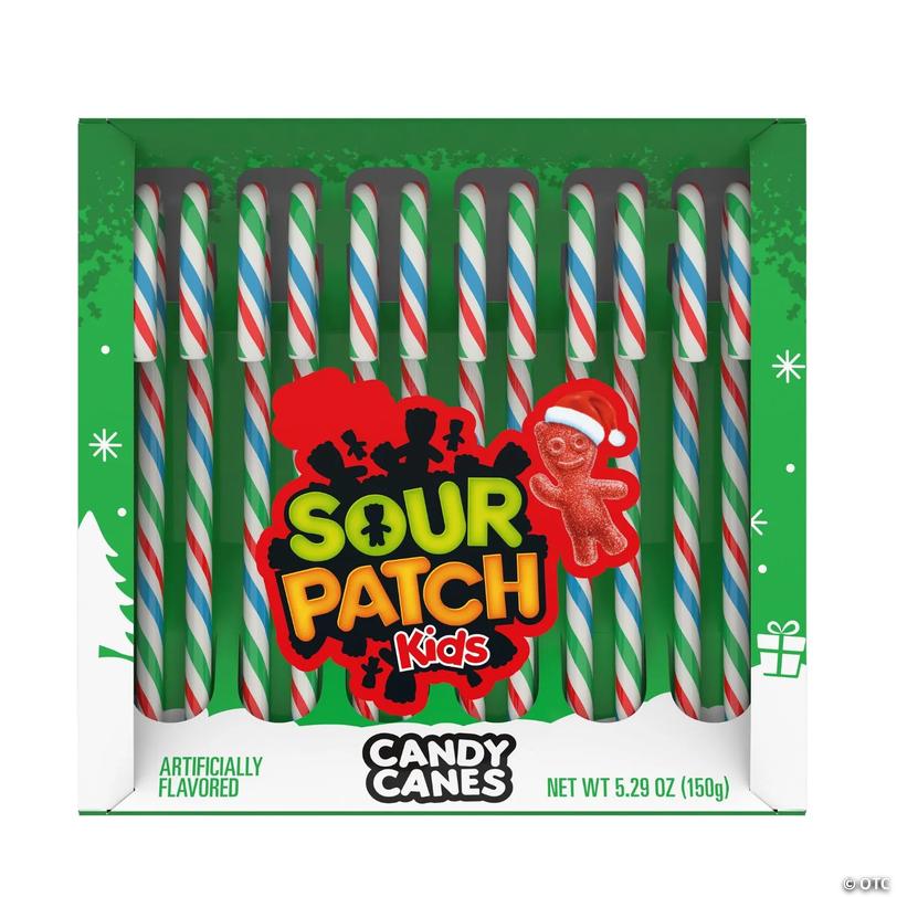 Sour Patch Kids<sup>&amp;#174;</sup> Striped Candy Canes - 12 pc Image