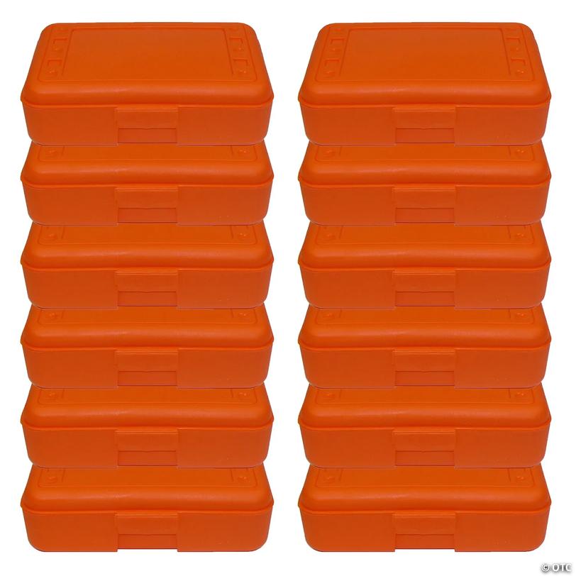 Romanoff Pencil Box, Orange, Pack of 12 Image