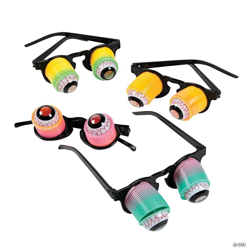 Kids Hanging Rainbow Goo-Goo Eyeglasses- 12 Pc. Image