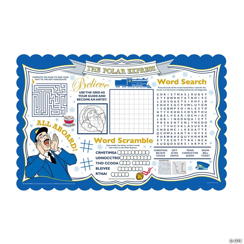The Polar Express&amp;#8482; Activity Placemats - 12 pc Image