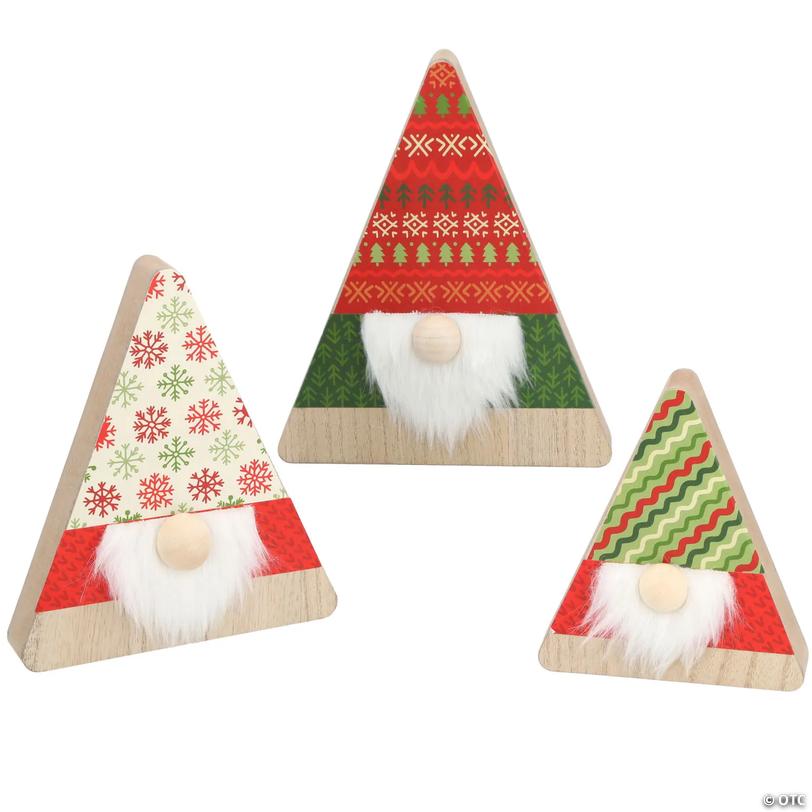 DIY Paint Your Own Fireside Folk Wood Gnome Craft Kit &amp;#8211; Makes 3 Image