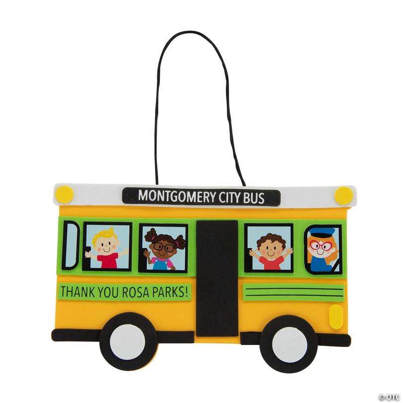 Rosa Parks Bus Sign Craft Kit - Makes 12 | Oriental Trading