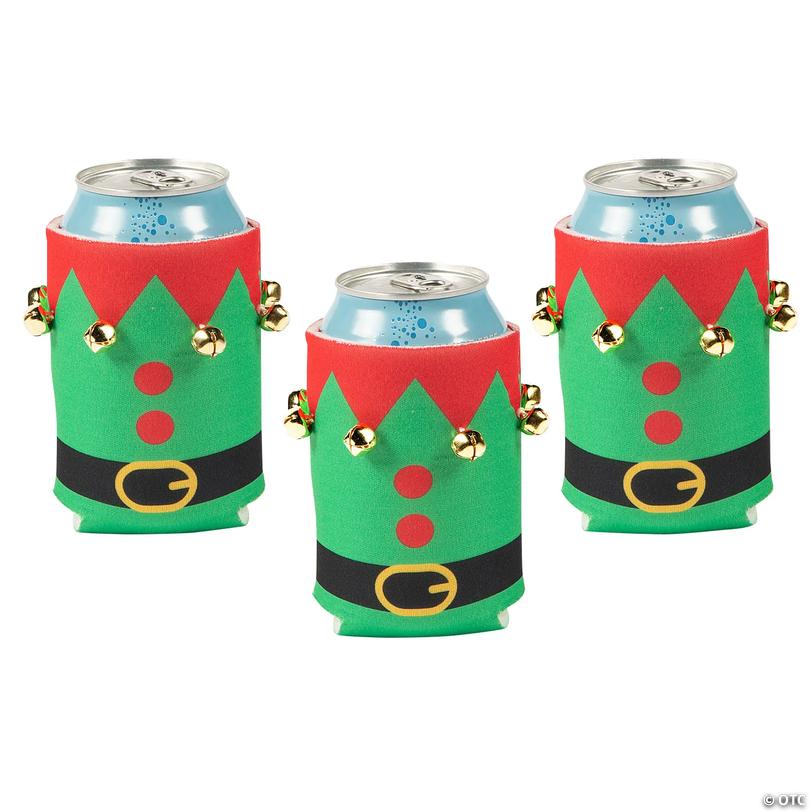 Elf Outfit Christmas Can Coolers - 12 pc Image