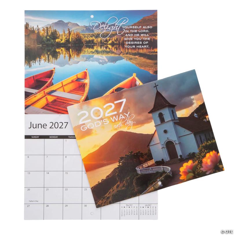 2027 God's Way Religious Wall Calendar Image