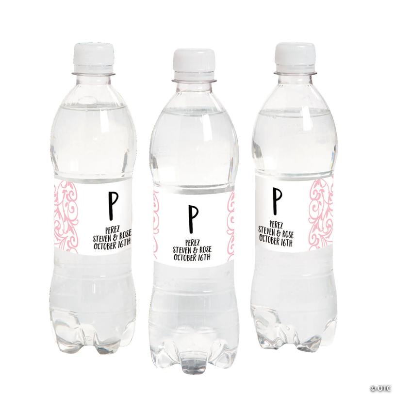 Bulk 50 Pc. Personalized Swirl Water Bottle Labels Image