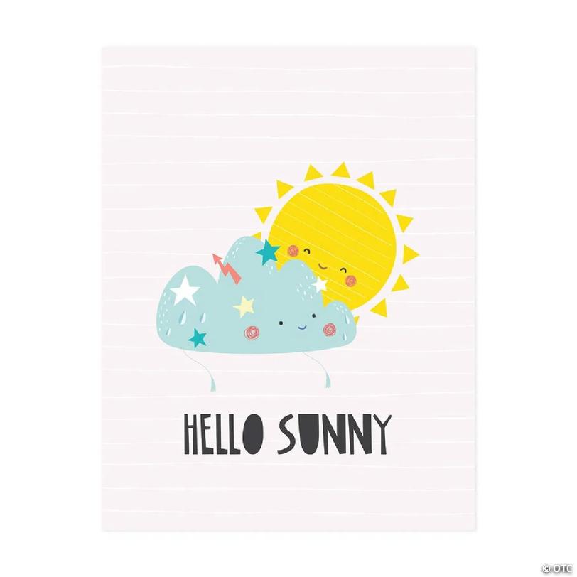 Hello Sunny Nursery Art 8.5x11in 1-Pack | Oriental Trading