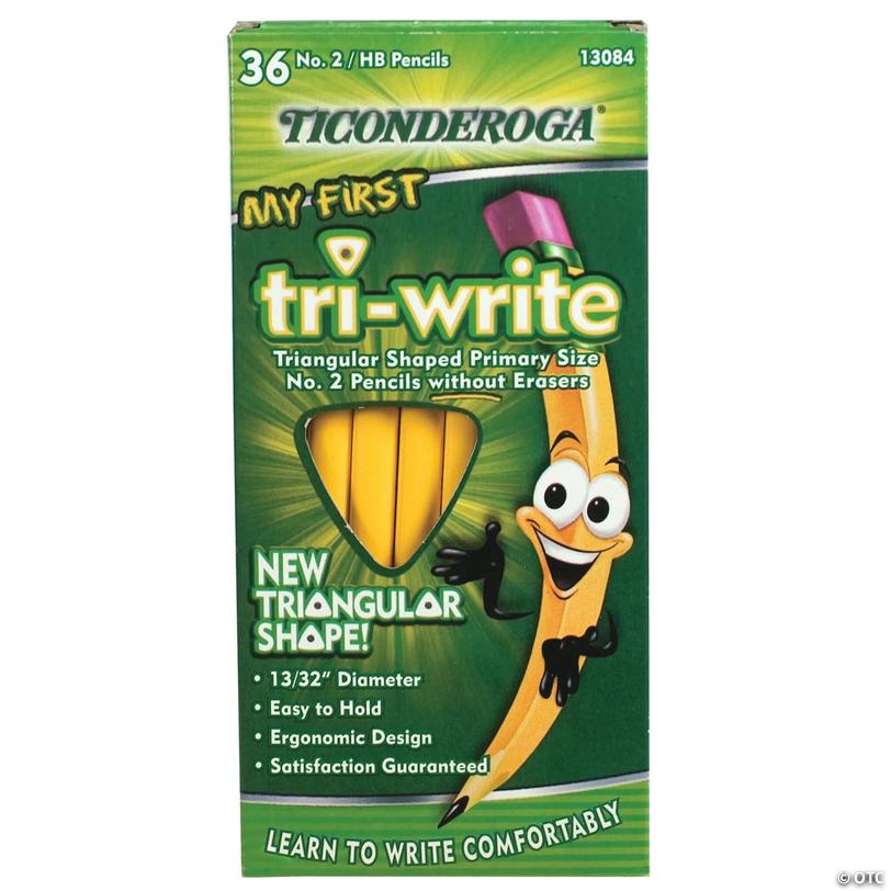 Ticonderoga&amp;#174; My First Tri-Write Primary Size No. 2 Pencils without Eraser, 36/Box Image