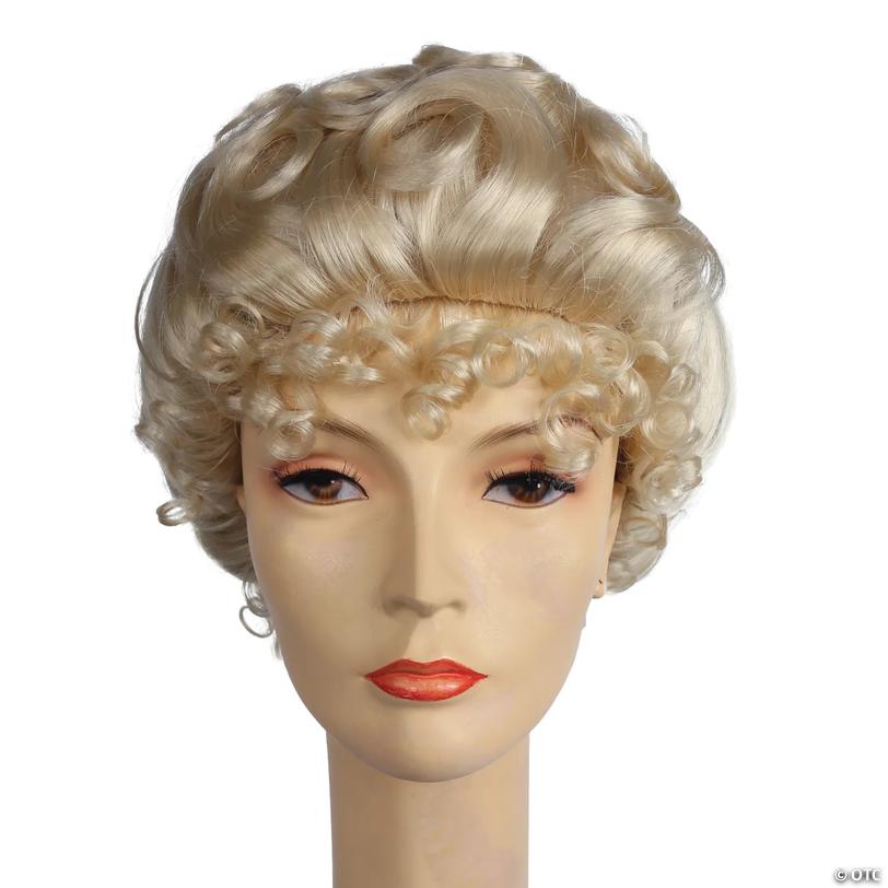 Deluxe Gibson Girl Upswept Bun with Curls Wig - Platinum Blonde 613 Image