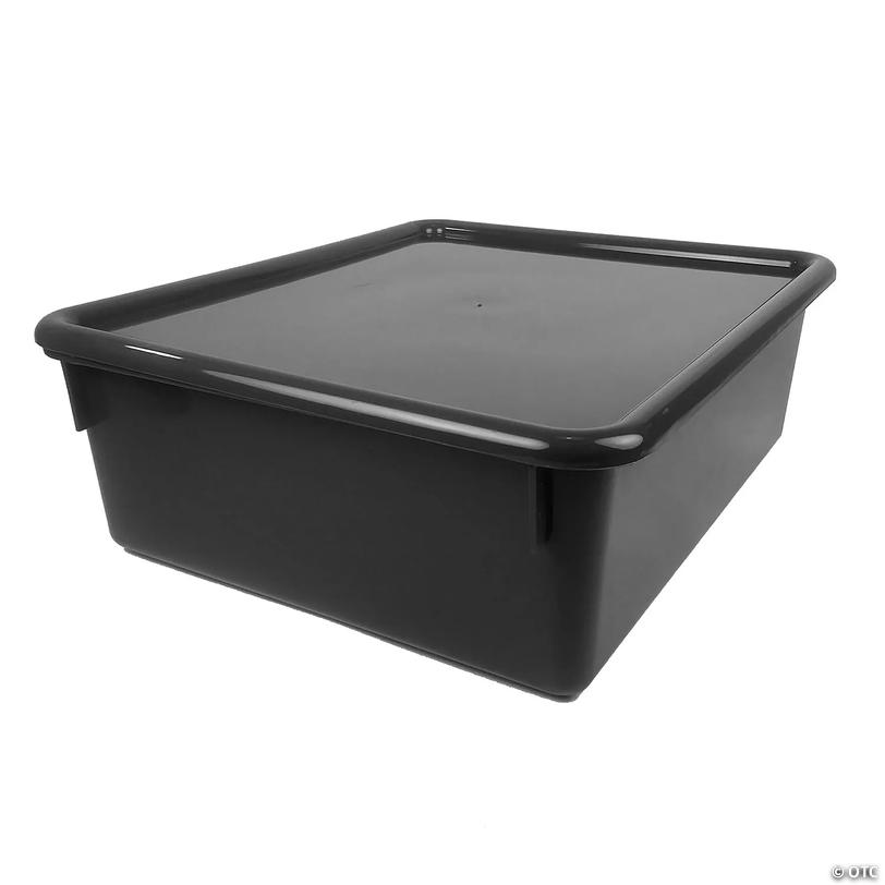Romanoff Double Stowaway Tray with Lid, Black Image