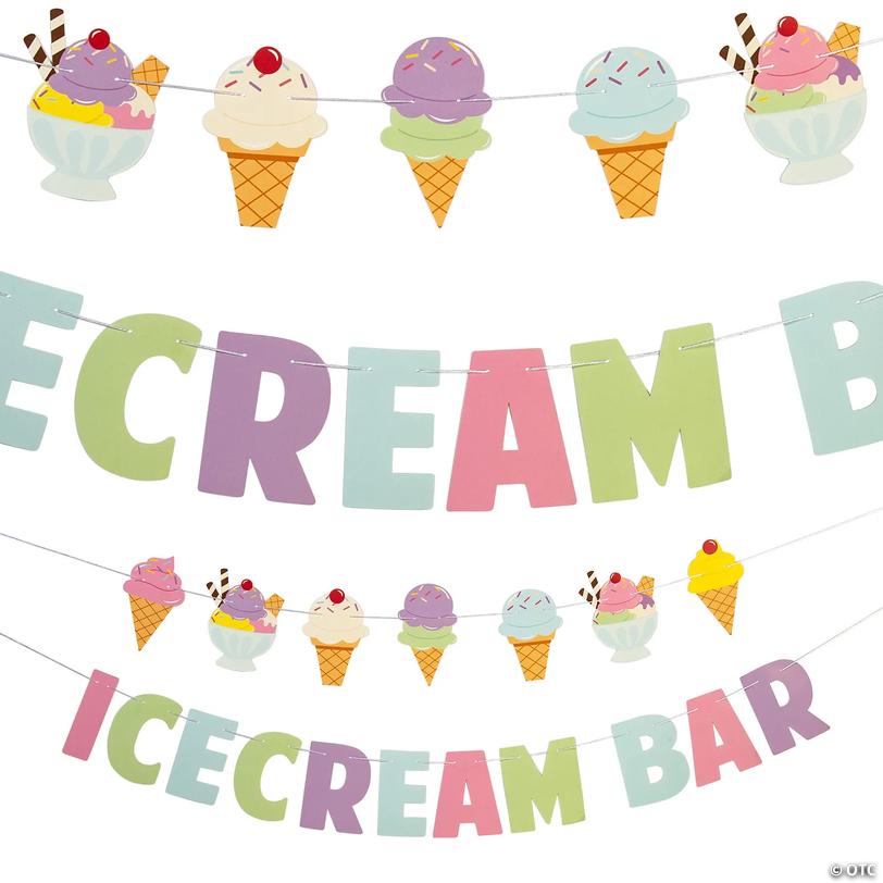 Ice Cream Bar Garland &amp;#8211; 2 Pc. Image
