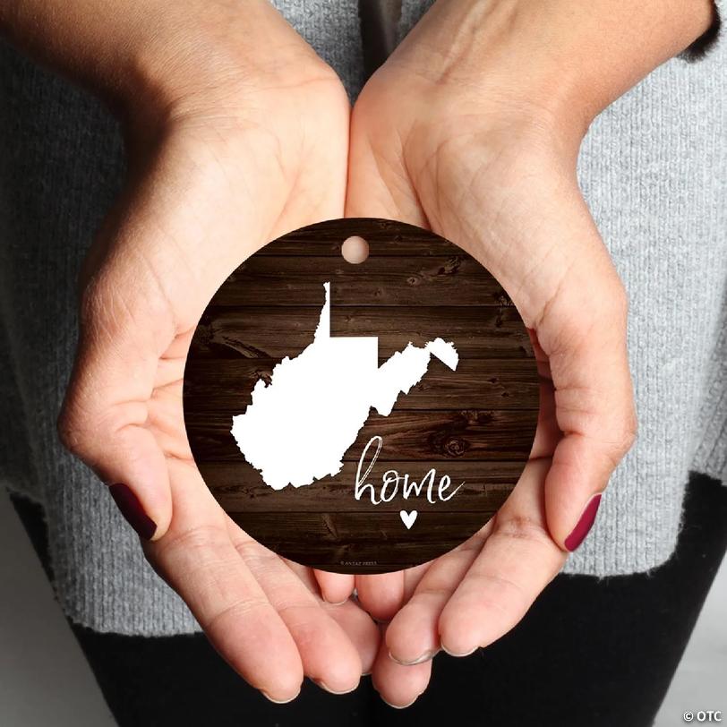 MDF Ornament West Virginia Home Drk Wood | Oriental Trading