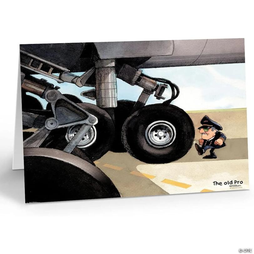 Stonehouse Collection The Old Pro Funny Airplane Pilot Card - 10 Cards ...