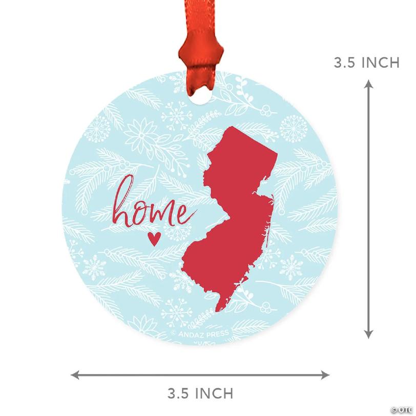 MDF Ornament New Jersey Home Blue/Red | Oriental Trading