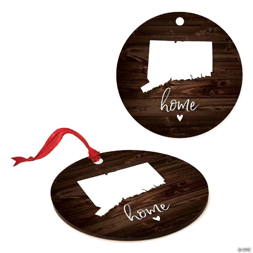 MDF Ornament Connecticut Home Dark Wood | Oriental Trading