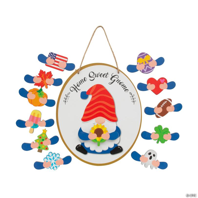 Interchangeable Seasonal Gnome Decoration Sign Image