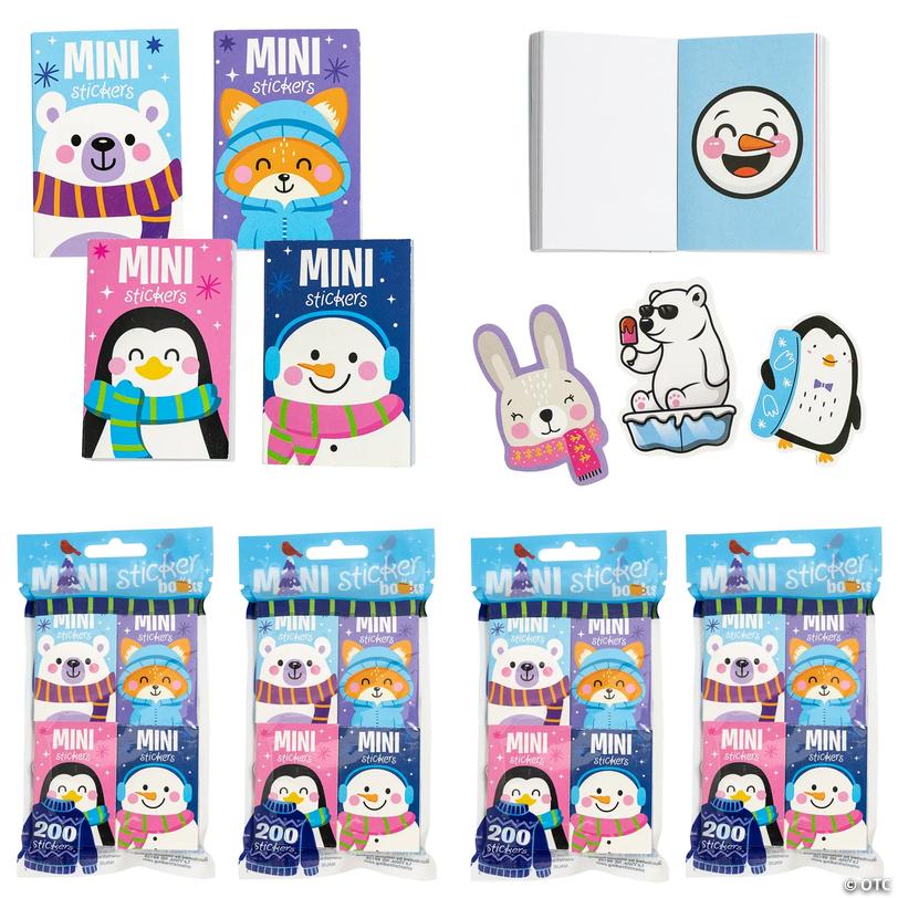 Mini Winter Character Sticker Books &amp;#8211; 16 pc Image