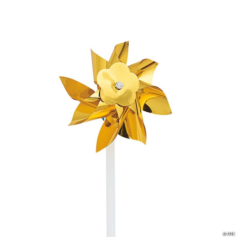 Gold Metallic Pinwheels - 36 Pc. | Oriental Trading