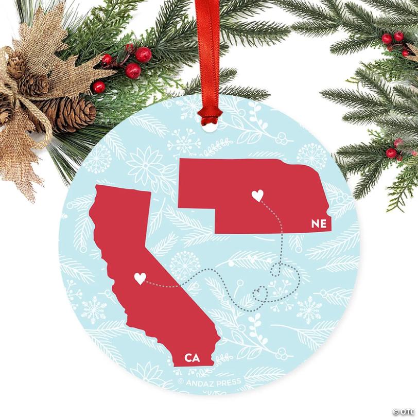 Round Keepsake Ornament, CA & NE | Oriental Trading