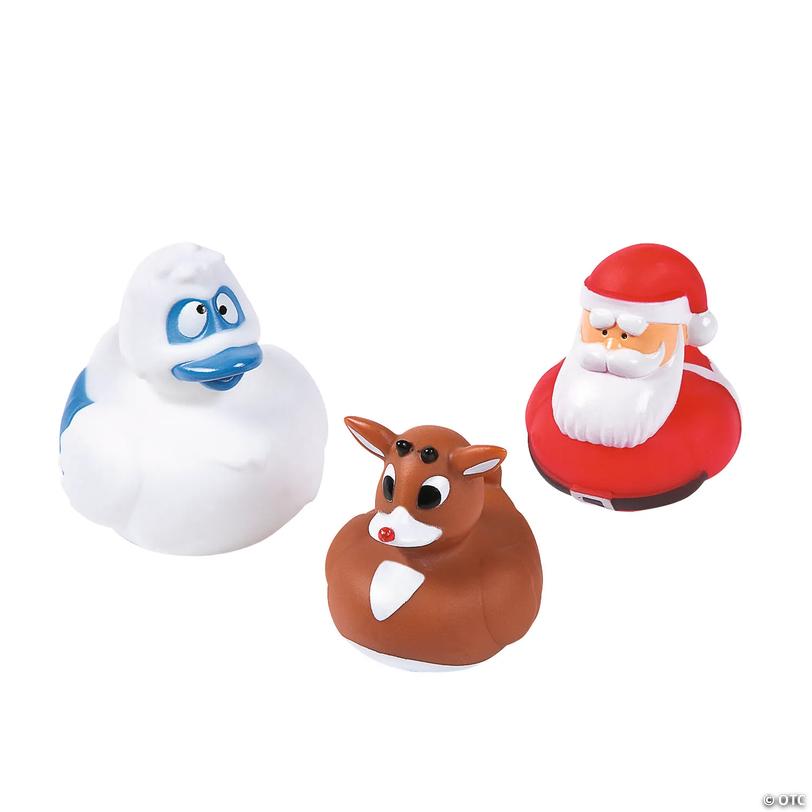 Rudolph the Red-Nosed Reindeer<sup>&amp;#174;</sup> Rudolph, Santa &amp; Bumble&amp;#8482; Rubber Ducks - 12 pc Image
