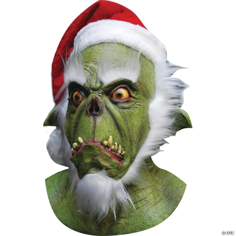 Latex Green Santa Mask Image