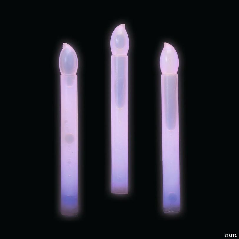 Candle-Shaped Plastic Snap &amp; Shake Glow Sticks - 12 pc Image