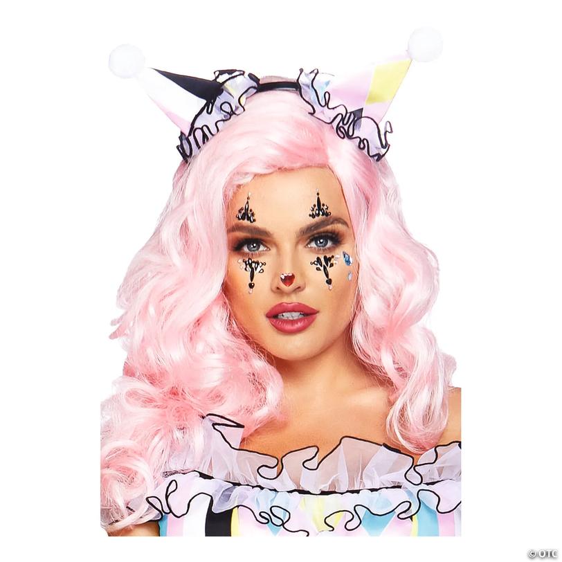 Harlequin Jeweled Face Sticker Image