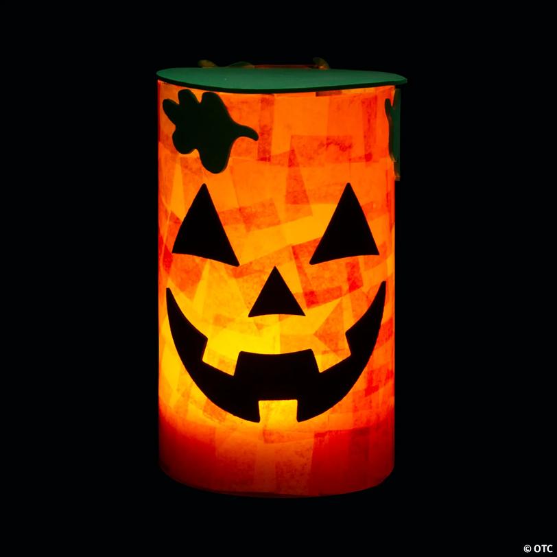 Glowing Jack-O'-Lantern Halloween Craft Kit - Makes 6 Image