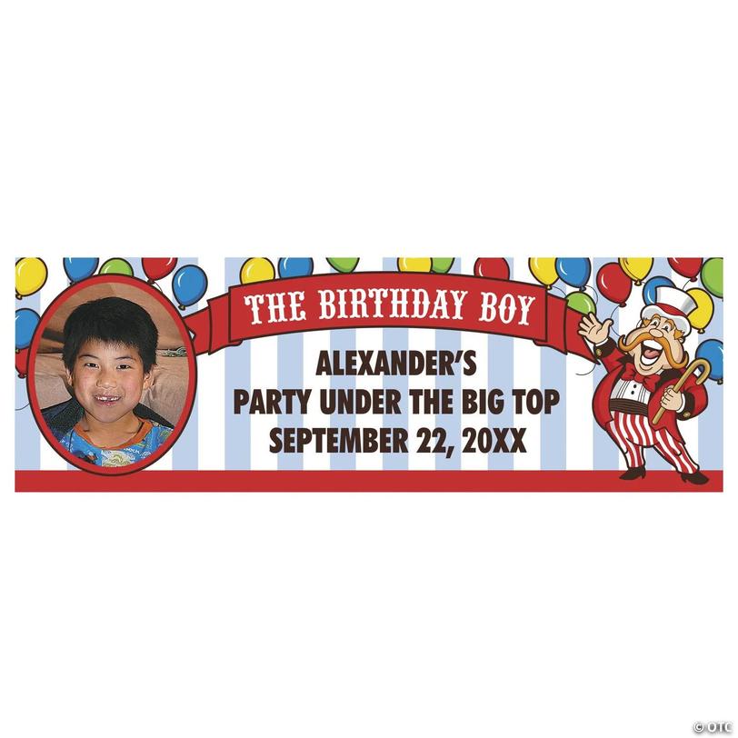 52" x 17" Under the Big Top Carnival Photo Custom Banner - Small Image