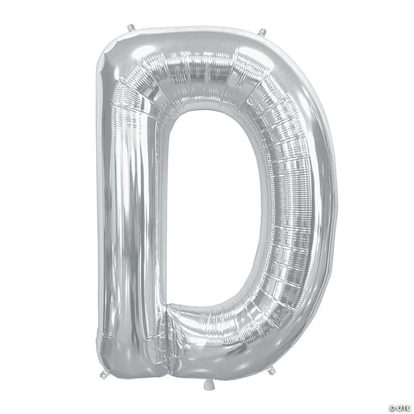 D-Shaped Silver Letter 34