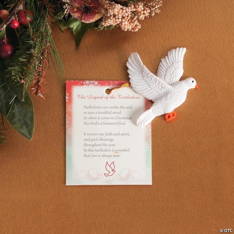 Legend of the Turtle Dove Resin Christmas Ornaments with Card for 12 Image