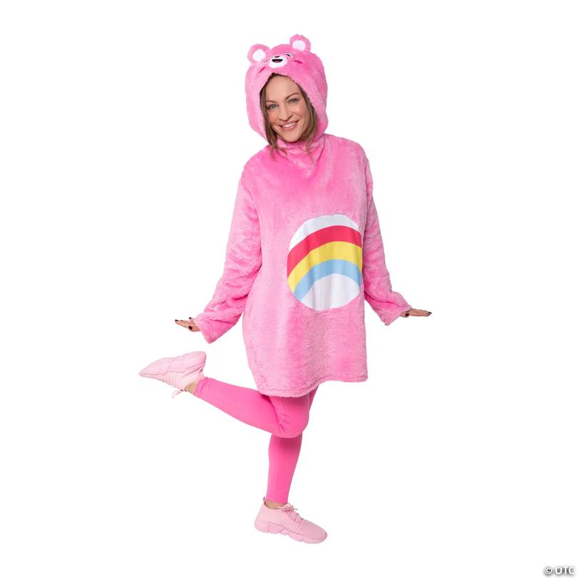 Adults Care Bears&amp;#8482; Cheer Bear Hooded Dress Costume Image