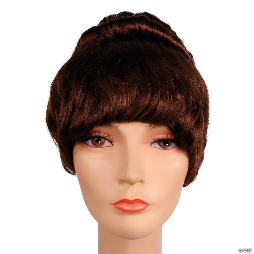 Women's Upswept Hair Colonial Lady Wig - Medium Brown Red 30 Image