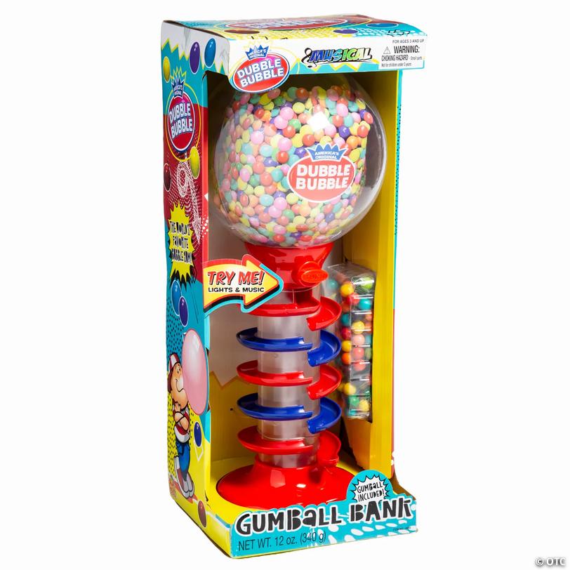 Dubble Bubble<sup>&amp;#174;</sup> 2-in-1 Light &amp; Sound Spiral Gumball Bank Image