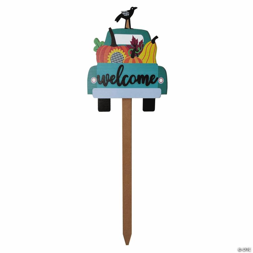 Welcome Truck Fall Harvest Yard Sign Image