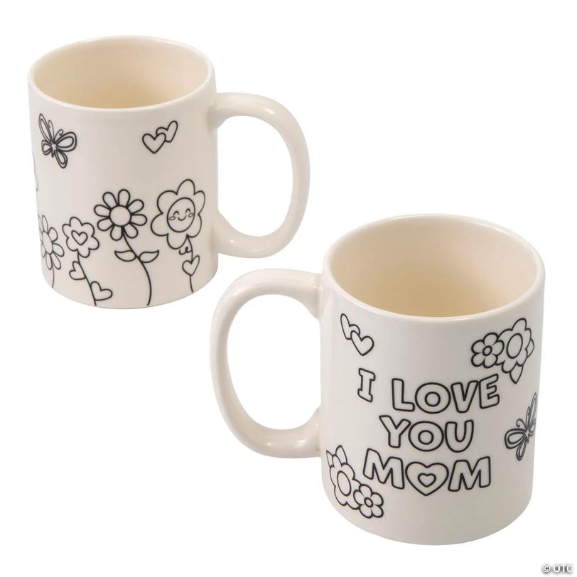 12 oz. Color Your Own Mother&amp;#8217;s Day Mug &amp; Markers Set Image
