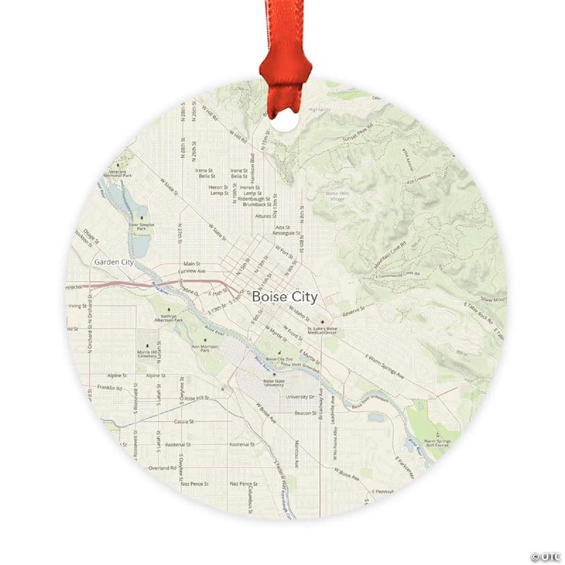 Wood MDF Ornament Boise City, Idaho Map | Oriental Trading