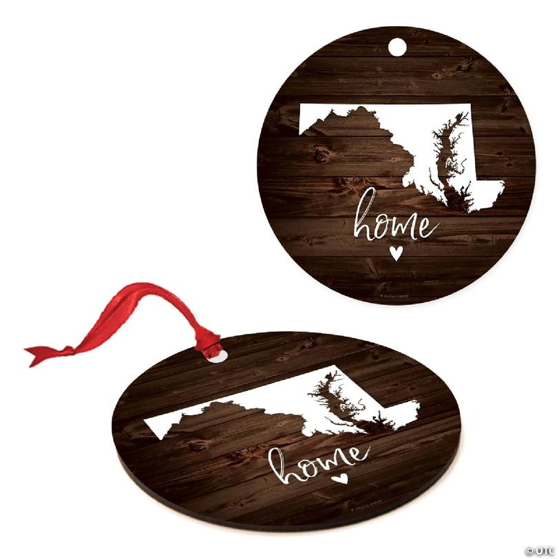 MDF Ornament Maryland Home Dark Wood | Oriental Trading