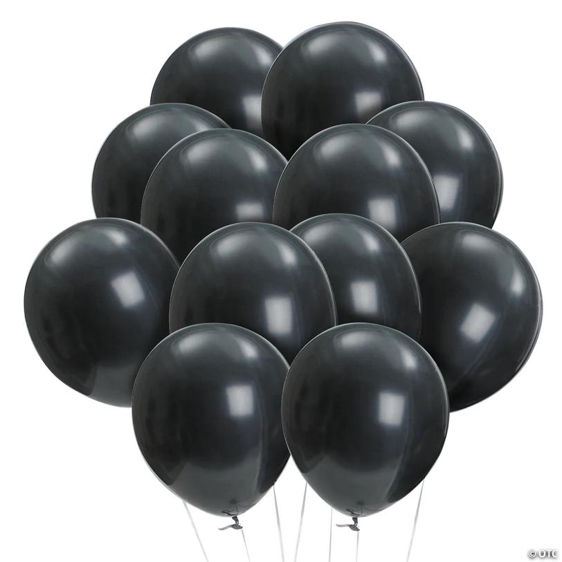 Bulk  144 Pc. Onyx Black 11" Latex Balloons Image