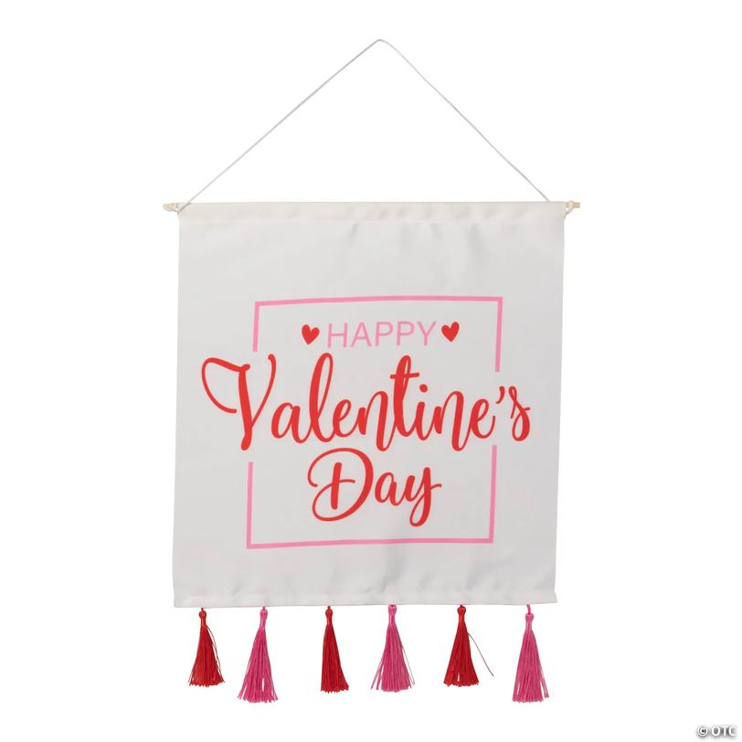 Valentine's Day Banner With Tassels Image
