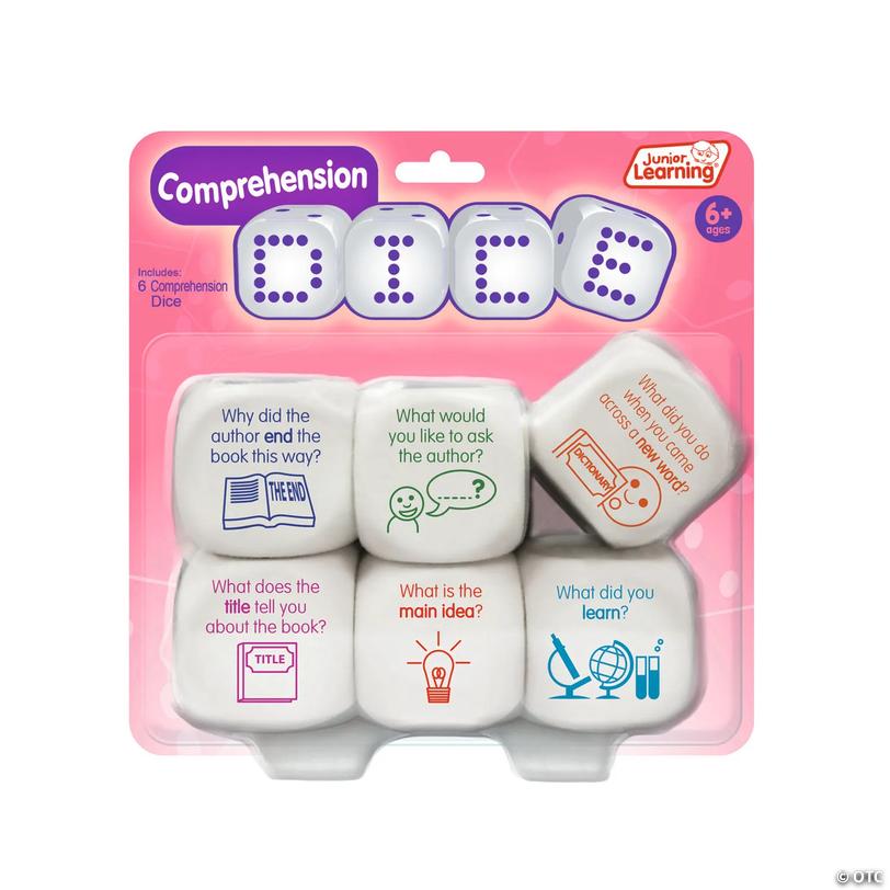 Junior Learning Comprehension Dice, 6 per pack | Oriental Trading