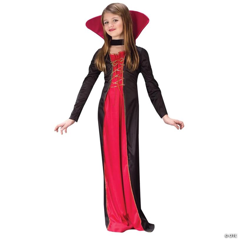 Girl's Victorian Vampiress Costume - Small Image