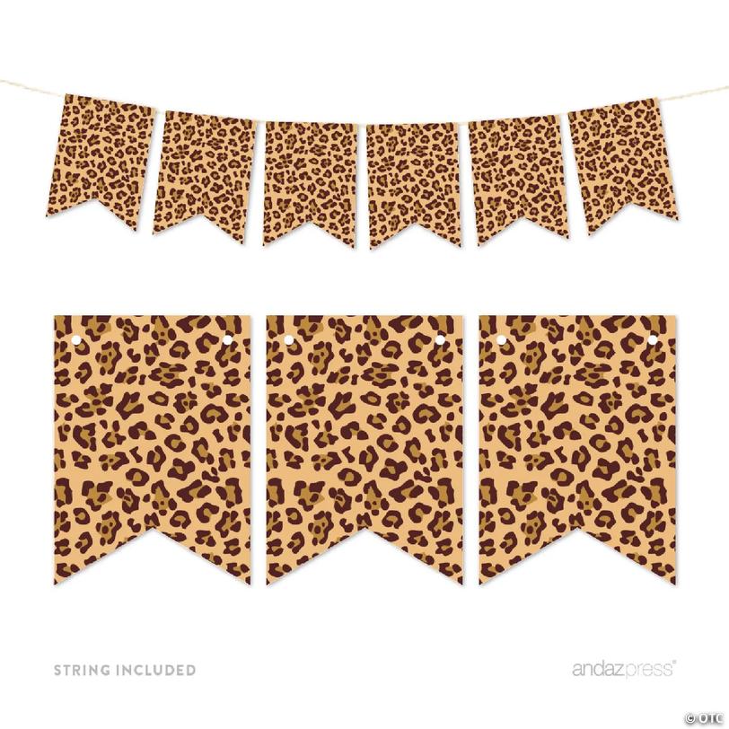Leopard Cheetah Banner - 4 x 5.5 Inch | Oriental Trading