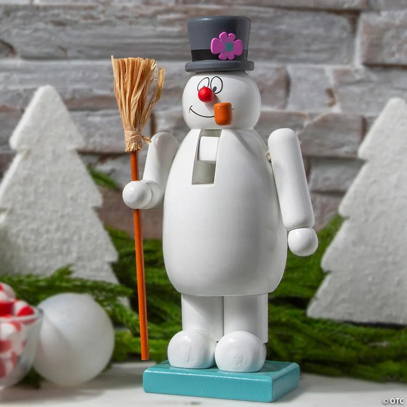 Frosty the Snowman&amp;#8482; White Wood Nutcracker Image