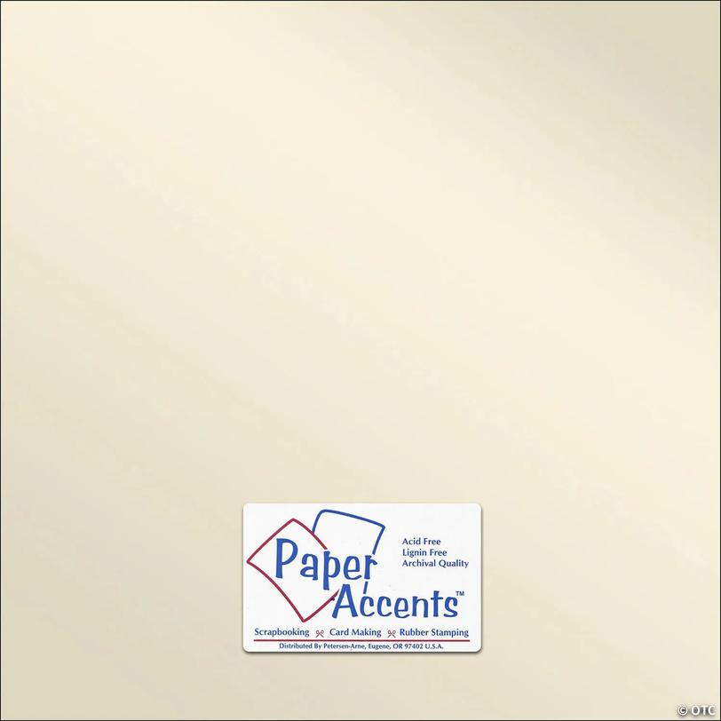 Paper Accents Pearlized 12x12 25pc 80lb Champagne