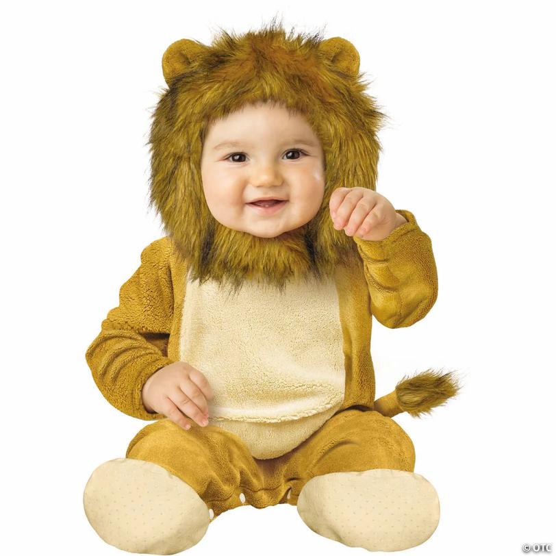 Baby Brown Jumpsuit Cuddly Lion Costume - Large 12-24 Months Image
