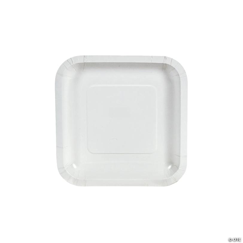 White Square Paper Dessert Plates - 24 Ct. Image