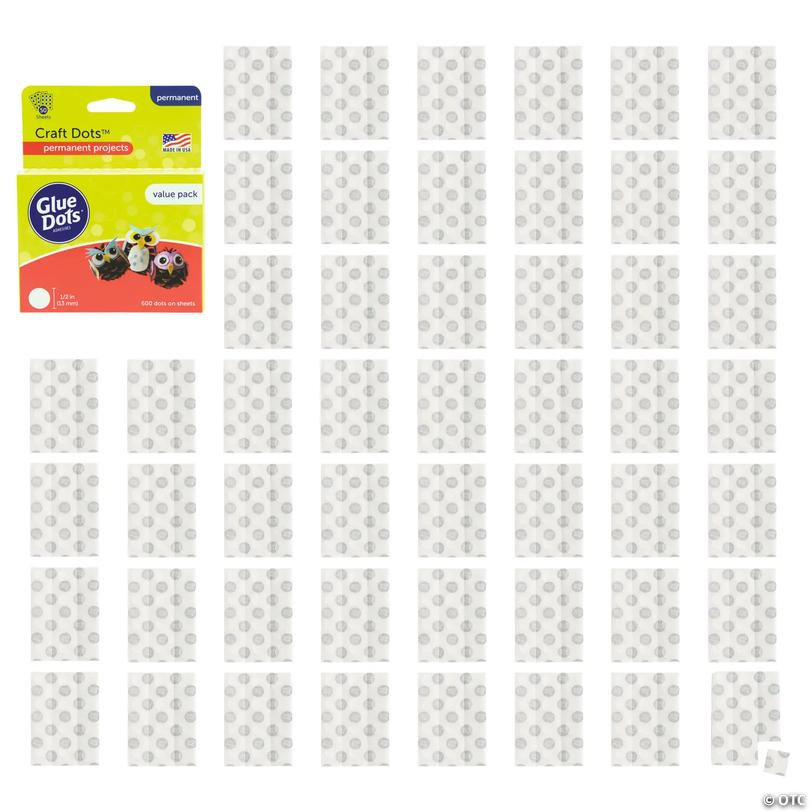 1/2" GlueDots&amp;#174; Clear Adhesive Dots Crafting Supplies - 600 Pc. Image